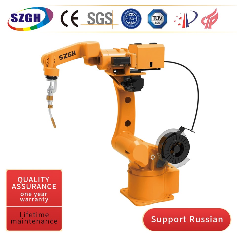 SZGHTECH Robot 8 Axes Industrial Robot Arm Similar Kuka Robotic Arm For Two Positioner Welding Robot Arm
