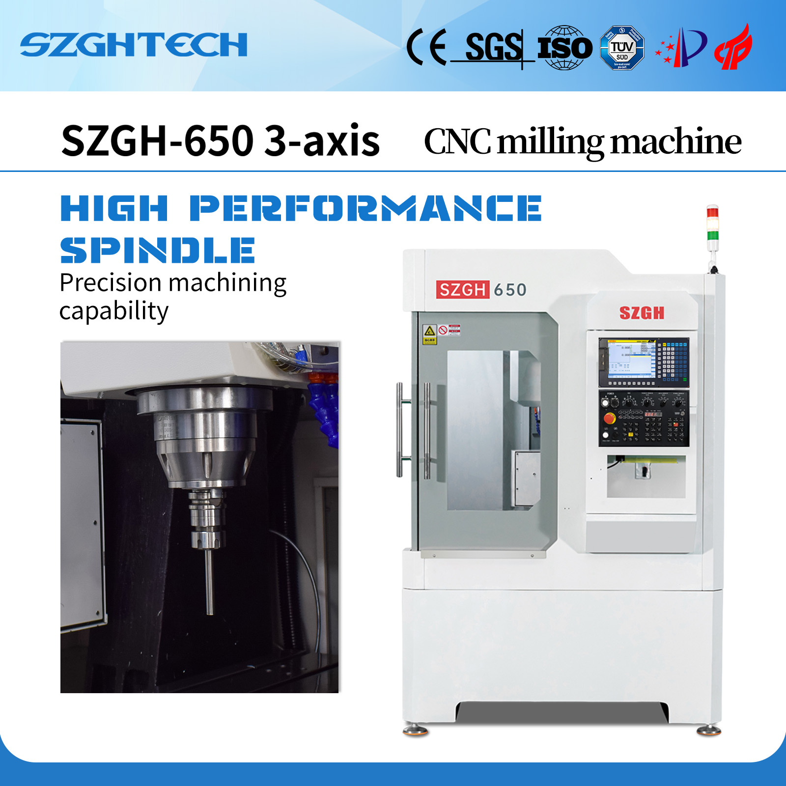 SZGH-650: The Small CNC Milling Machine Leading China's Precision Manufacturing to Global Markets